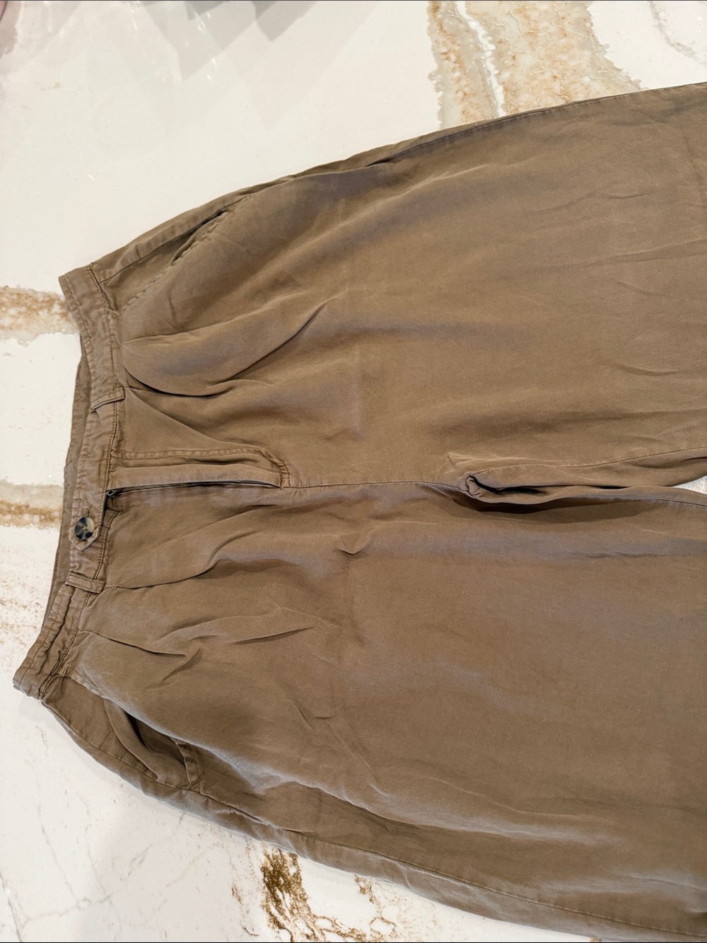 Thread & Supply Olive Green Wide-Leg Pants